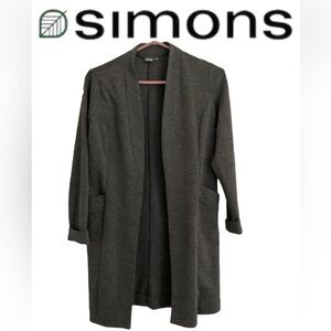🧥Simons Dark Gray Open Cardigan